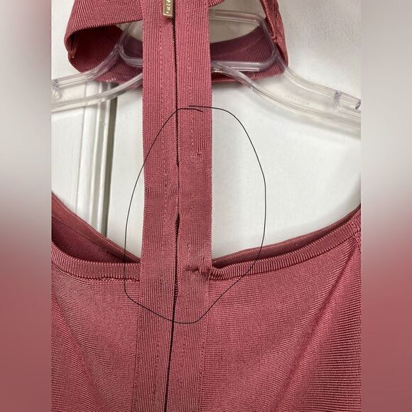 Marciano Luxe Rose Off The Shoulder Choker Neck Sexy Bodycon Mini Dress Large - Picture 9 of 13